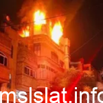 فيديو حريق جباليا اليوم العنيف وفيات كبيرة شمال غزة