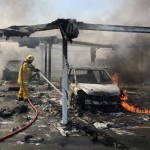 السيطرة على حريق مواقف جامعة الشارقة بدون إصابات
